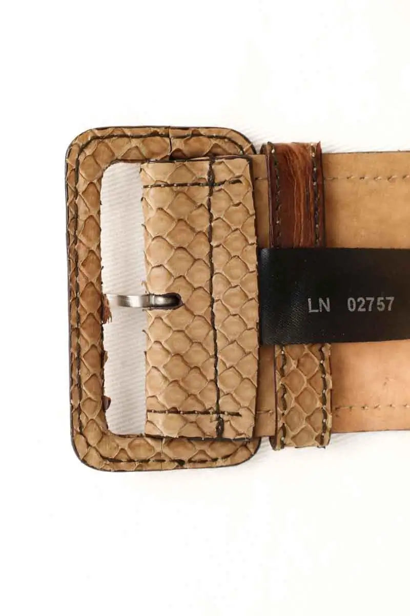 Ceinture en cuir Prada Beige en Cuirs exotiques