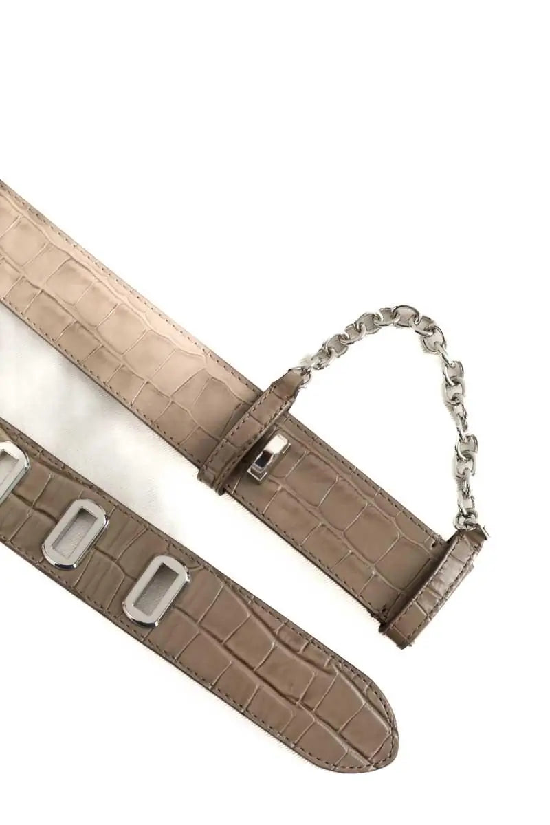 Ceinture en cuir Ralph Lauren Beige en Cuir