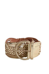 Ceinture en cuir Sézane Doré en Cuir, taille S - Seconde Main
