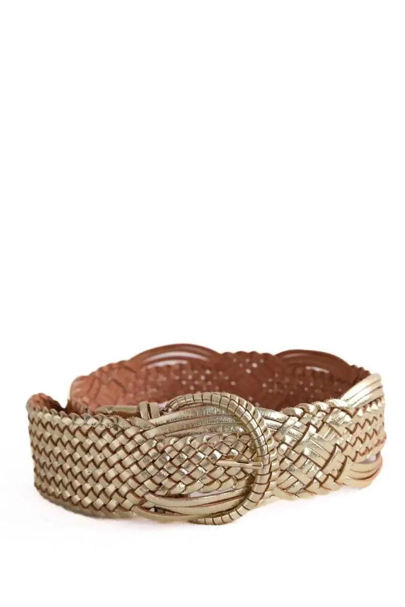 Ceinture en cuir Sézane Doré en Cuir