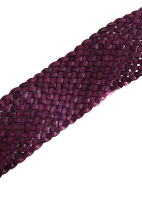 Ceinture en cuir Sézane Fétiche Tresse Violet en Cuir