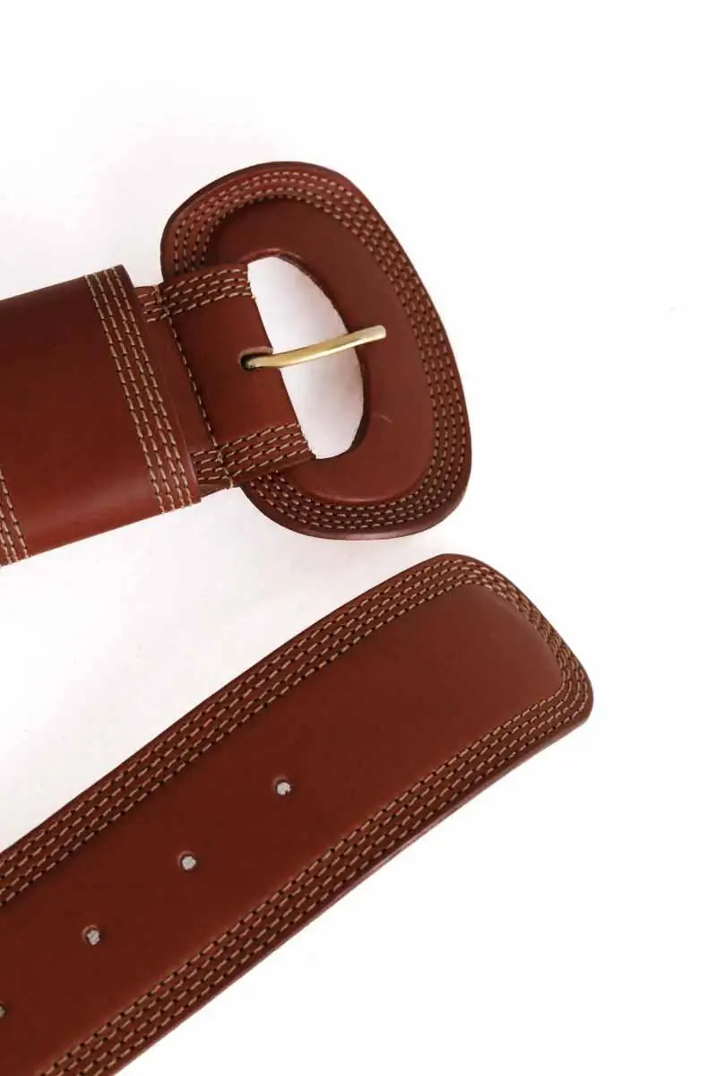 Ceinture en cuir Sézane Marron en Cuir
