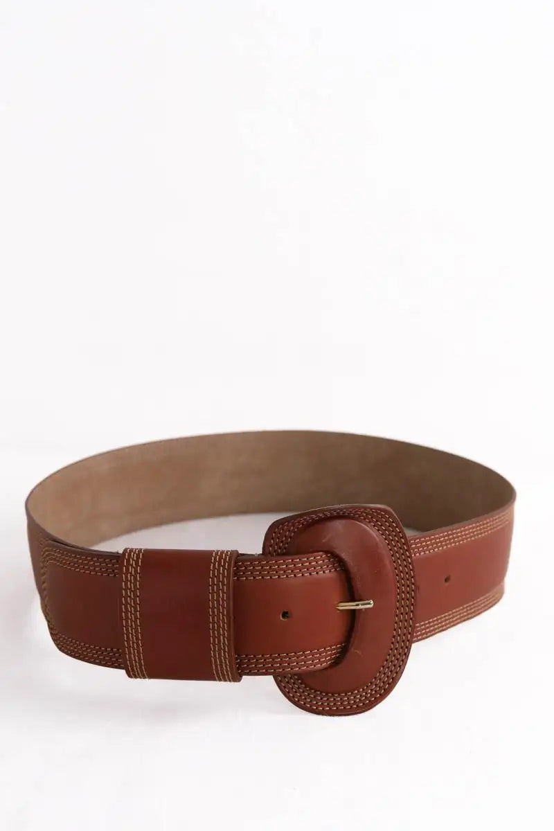 Ceinture en cuir Sézane Marron en Cuir