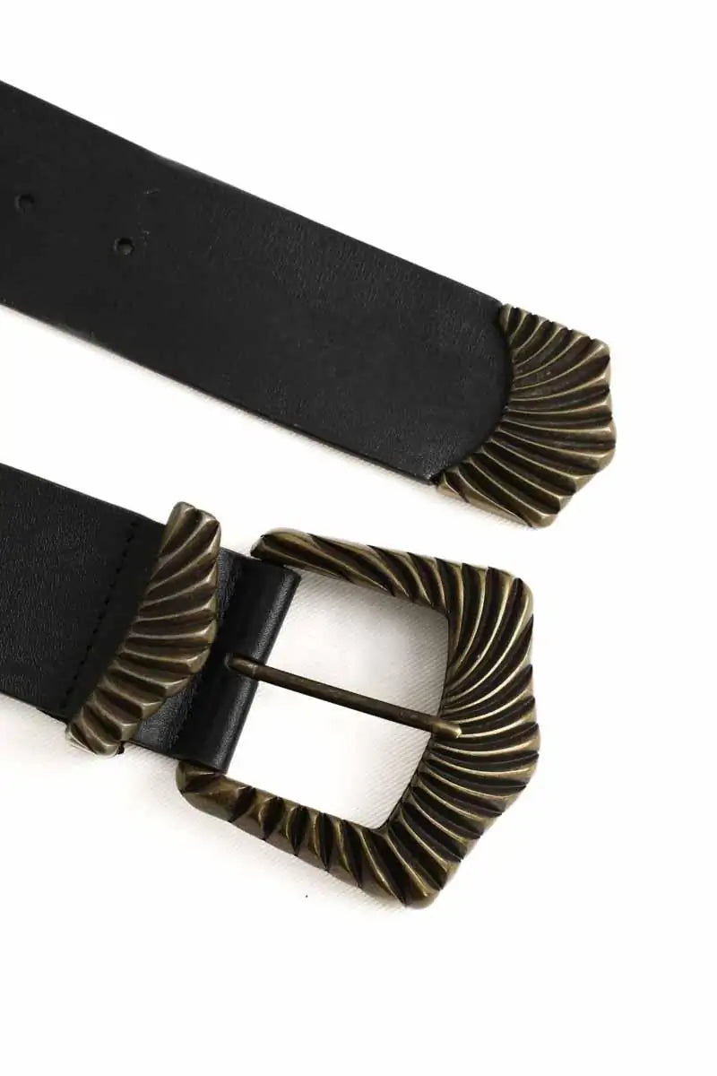 Ceinture en cuir The Kooples Noir en Cuir