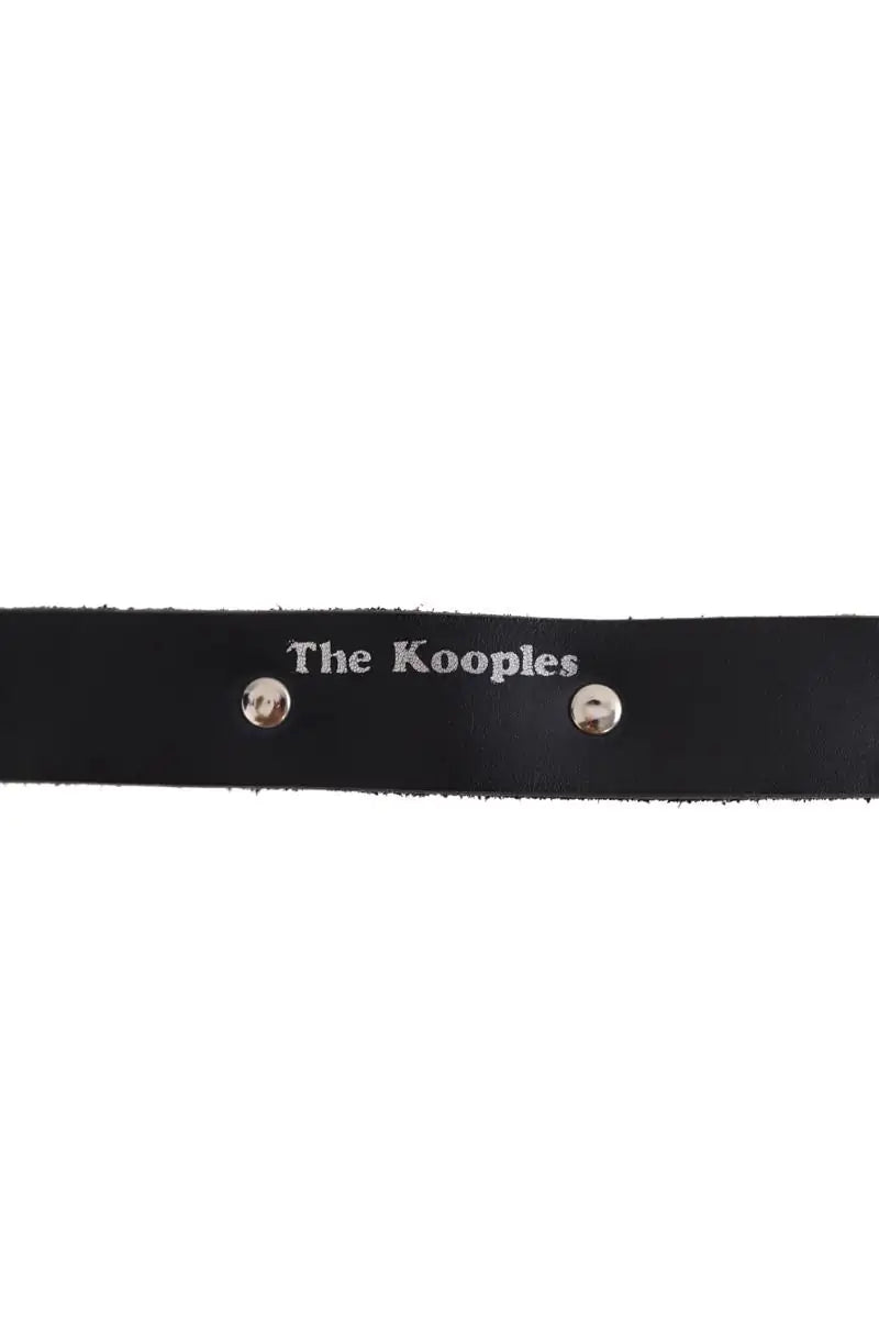 Ceinture en cuir The Kooples Noir en Daim