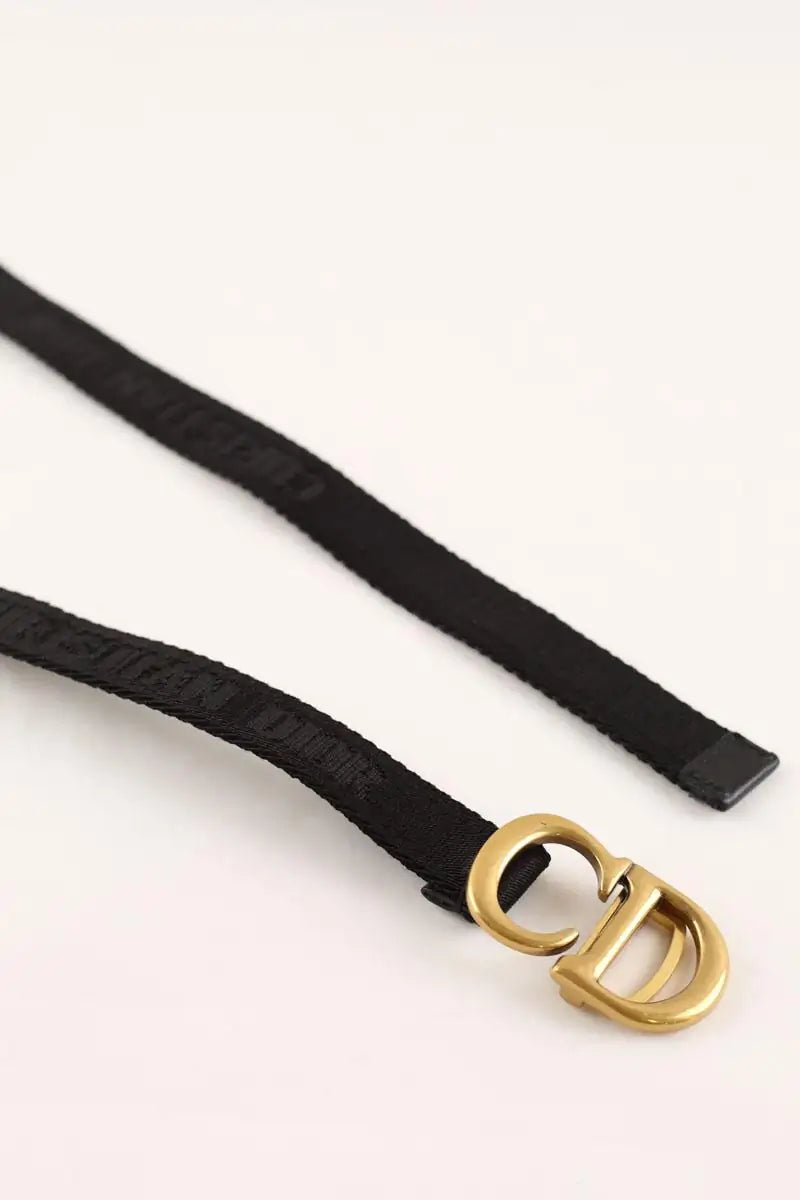 Ceinture en tissu Dior Noir en Coton