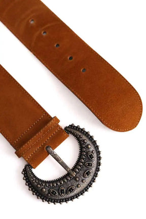 Ceinture en tissu Sézane Camel en Daim