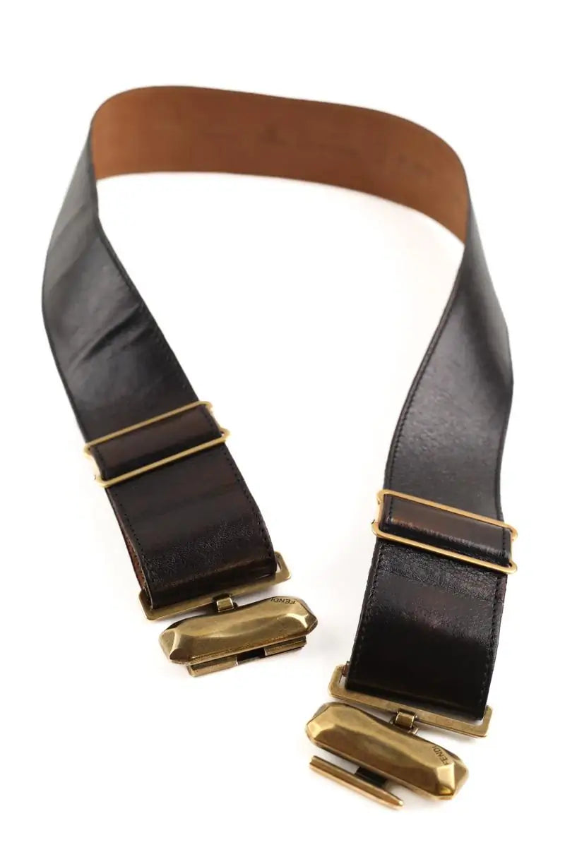 Ceinture Fendi Noir en Cuir
