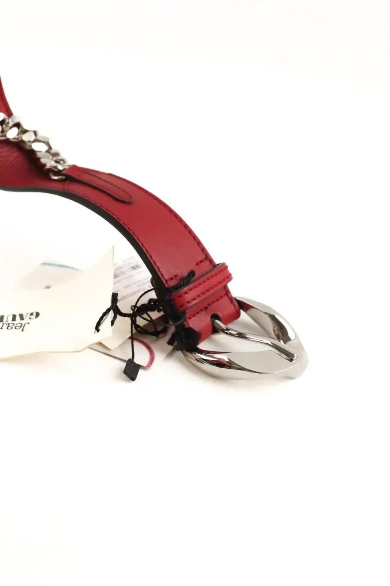 Ceinture Jean Paul Gaultier Bordeaux en Cuir