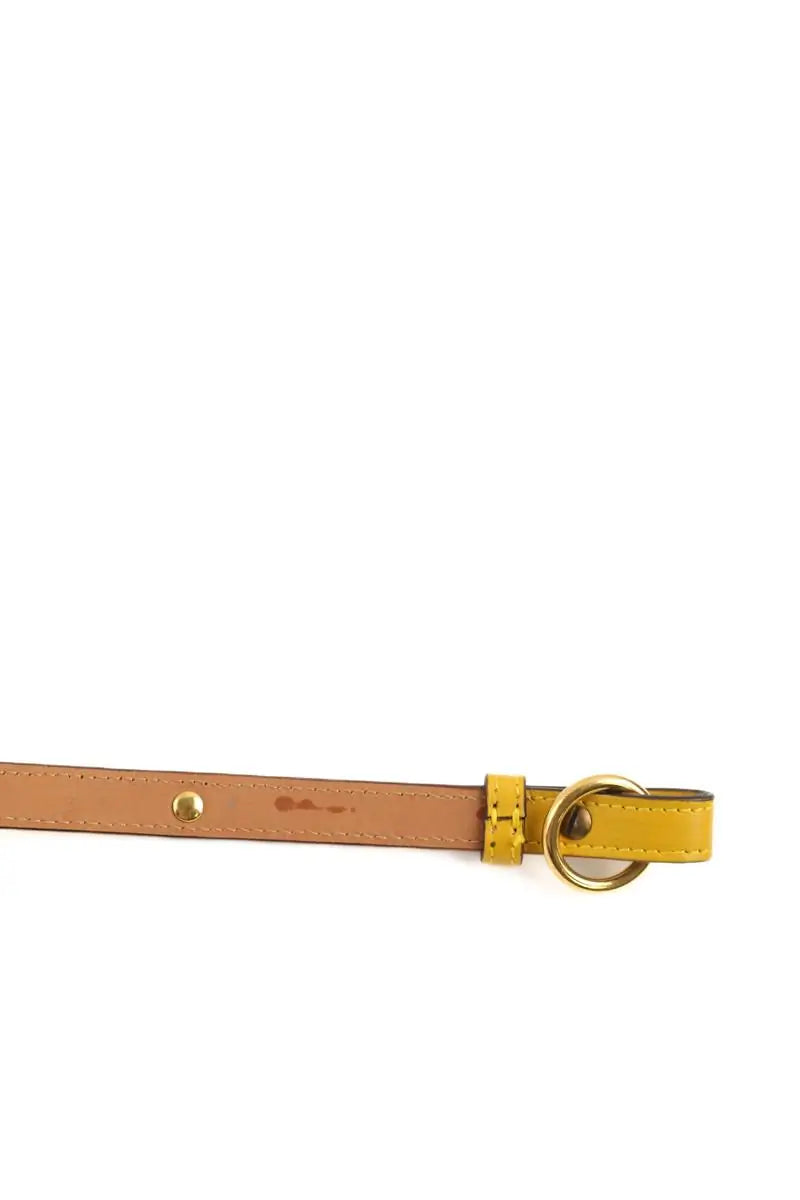 Ceinture Jean Paul Gaultier Jaune en Cuir