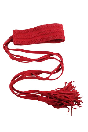 Ceinture Maje Anoushka Rouge en Daim, taille L - Seconde Main