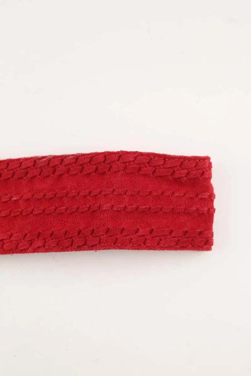Ceinture Maje Anoushka Rouge en Daim