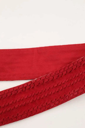 Ceinture Maje Anoushka Rouge en Daim