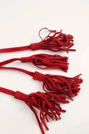 Ceinture Maje Anoushka Rouge en Daim