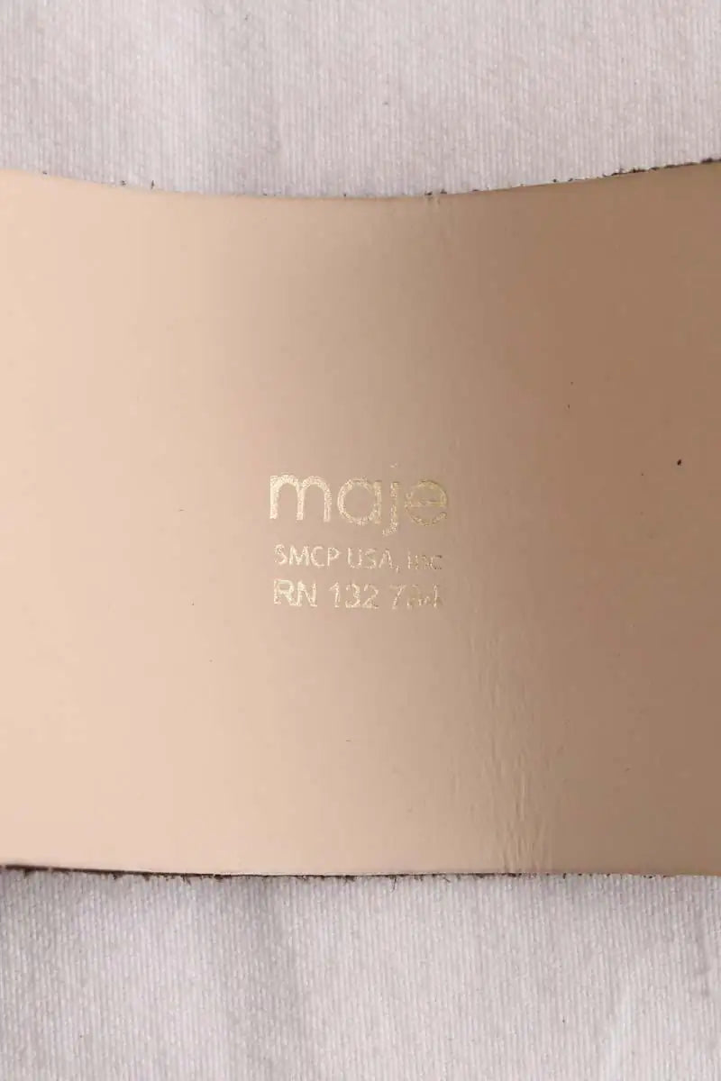 Ceinture Maje Beige en Cuir