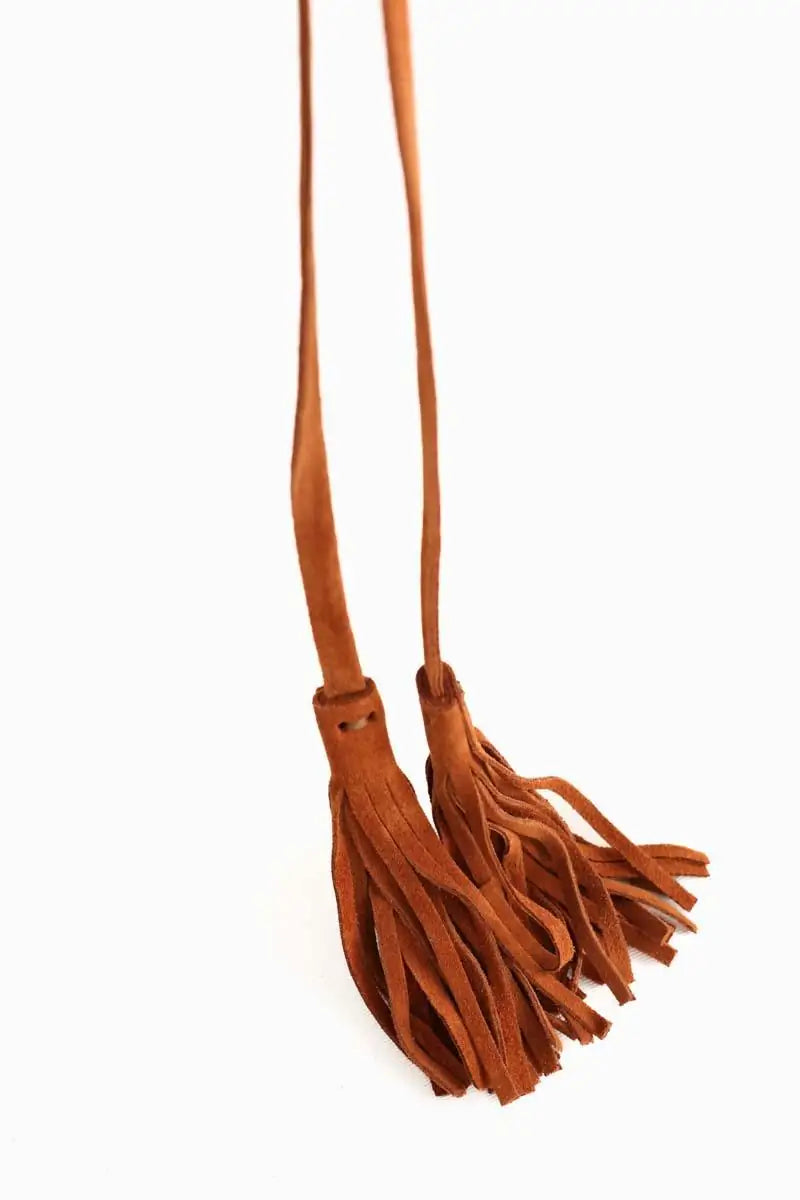 Ceinture Maje Marron en Daim