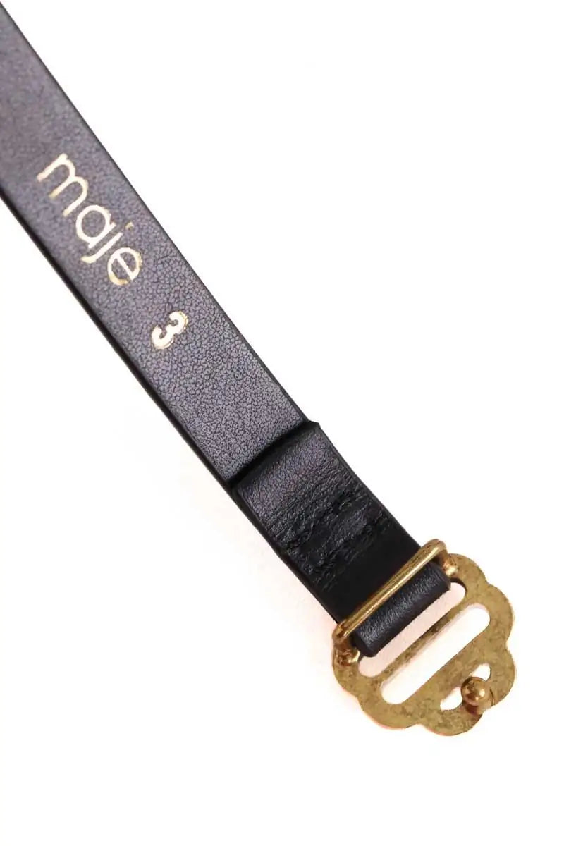 Ceinture Maje Noir en Cuir