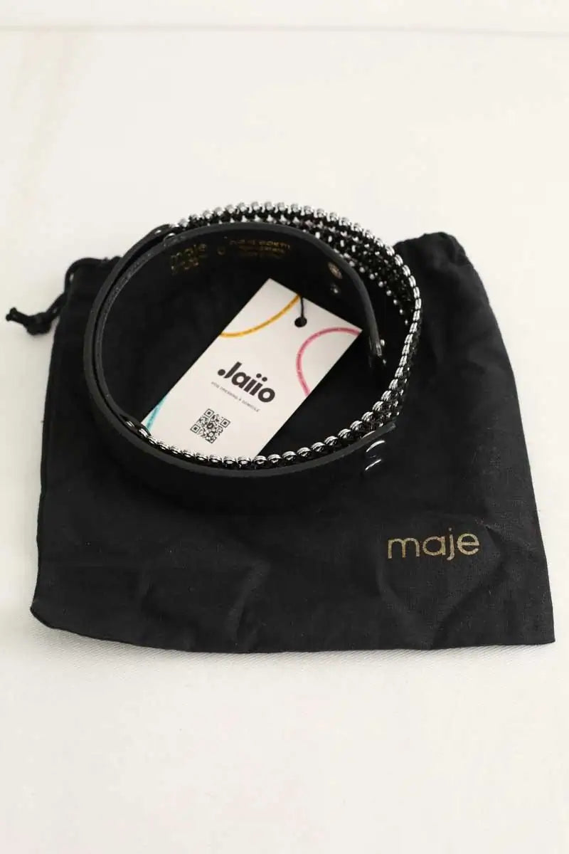 Ceinture Maje Noir en Cuir
