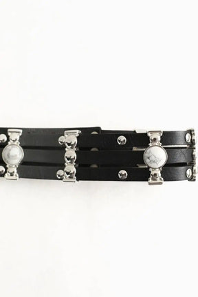 Ceinture Maje Noir en Cuir