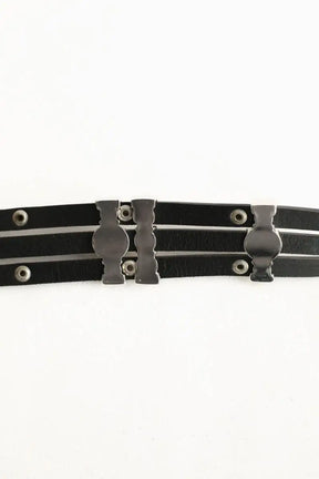Ceinture Maje Noir en Cuir
