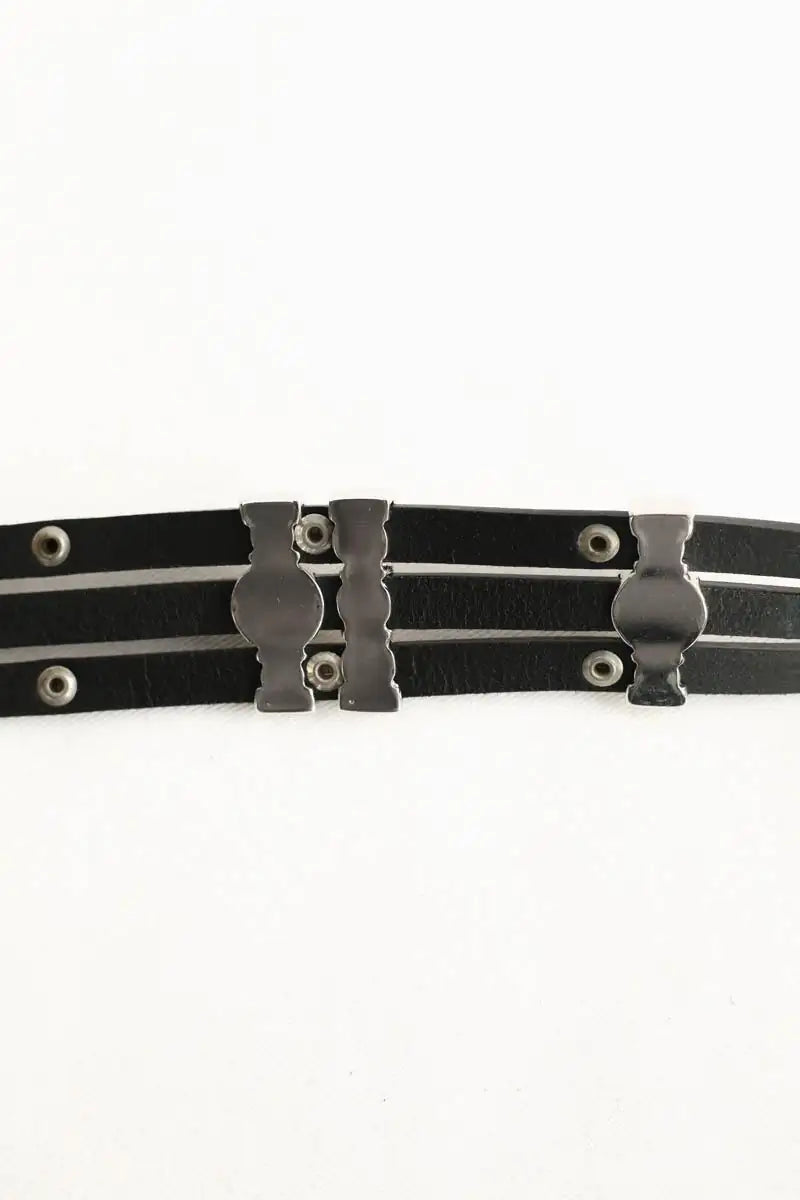 Ceinture Maje Noir en Cuir