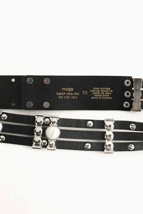 Ceinture Maje Noir en Cuir