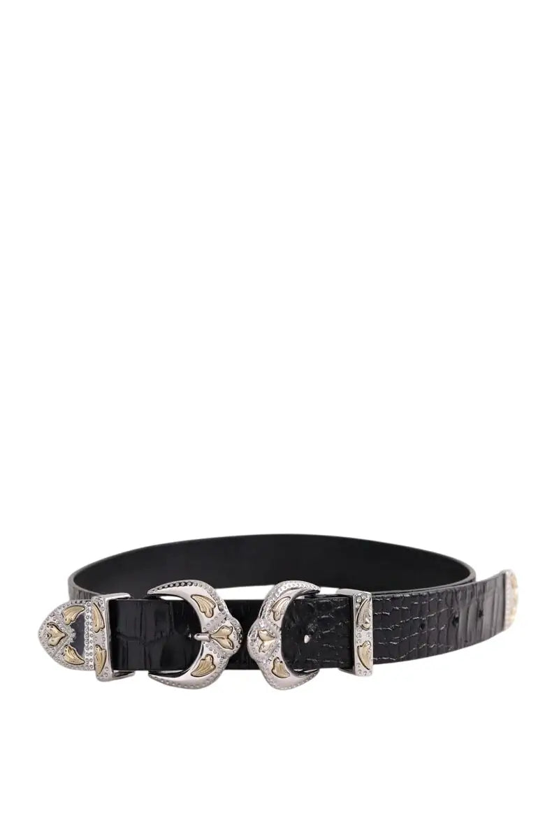 Ceinture Maje Noir en Cuir, taille S - Seconde Main