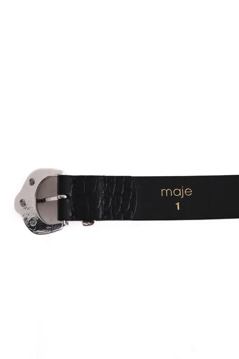 Ceinture Maje Noir en Cuir