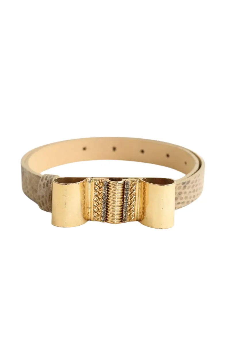 Ceinture Pinko Beige en Cuir, taille M - Seconde Main