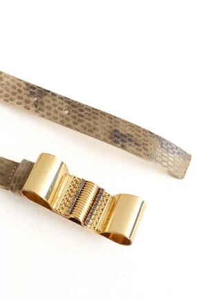 Ceinture Pinko Beige en Cuir
