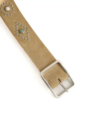 Ceinture Post & Co Kaki en Daim
