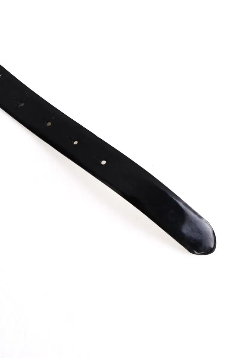 Ceinture Ralph Lauren Noir en Cuir verni