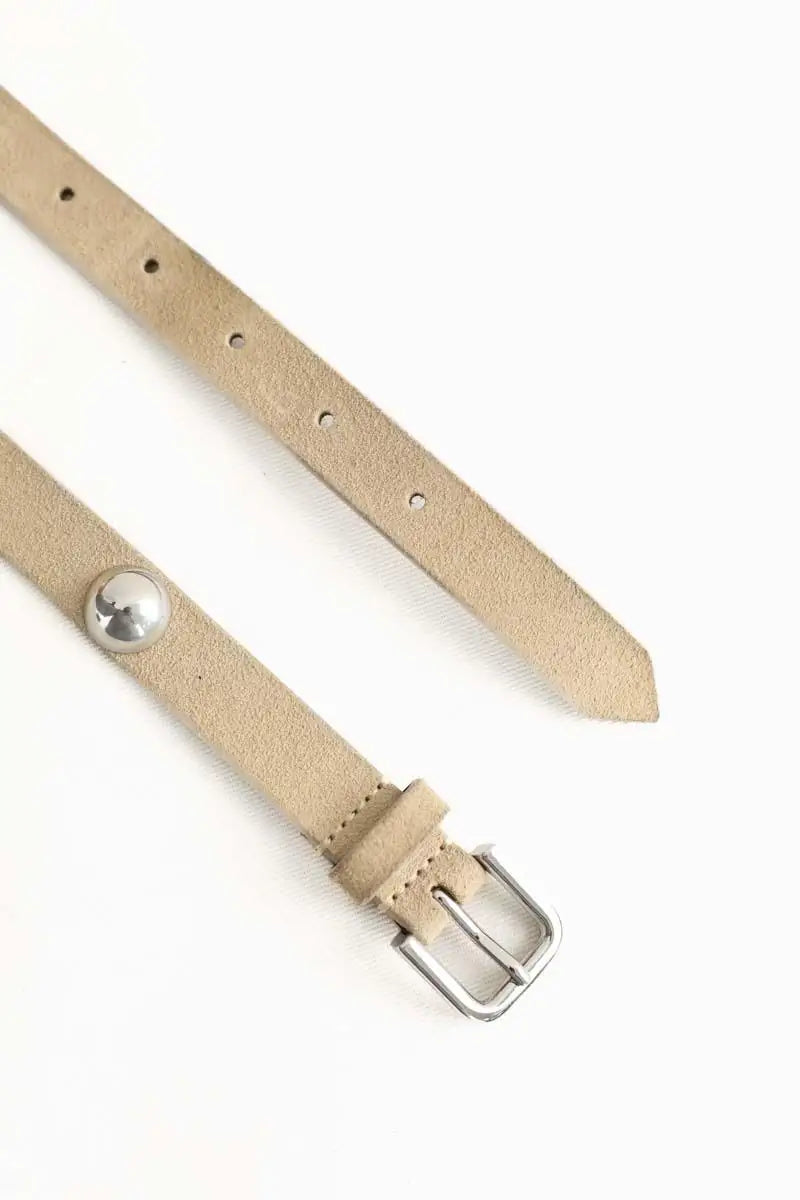 Ceinture Sandro Beige en Cuir