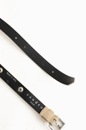 Ceinture Sandro Beige en Cuir