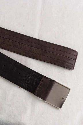 Ceinture Sandro Marron en Cuir