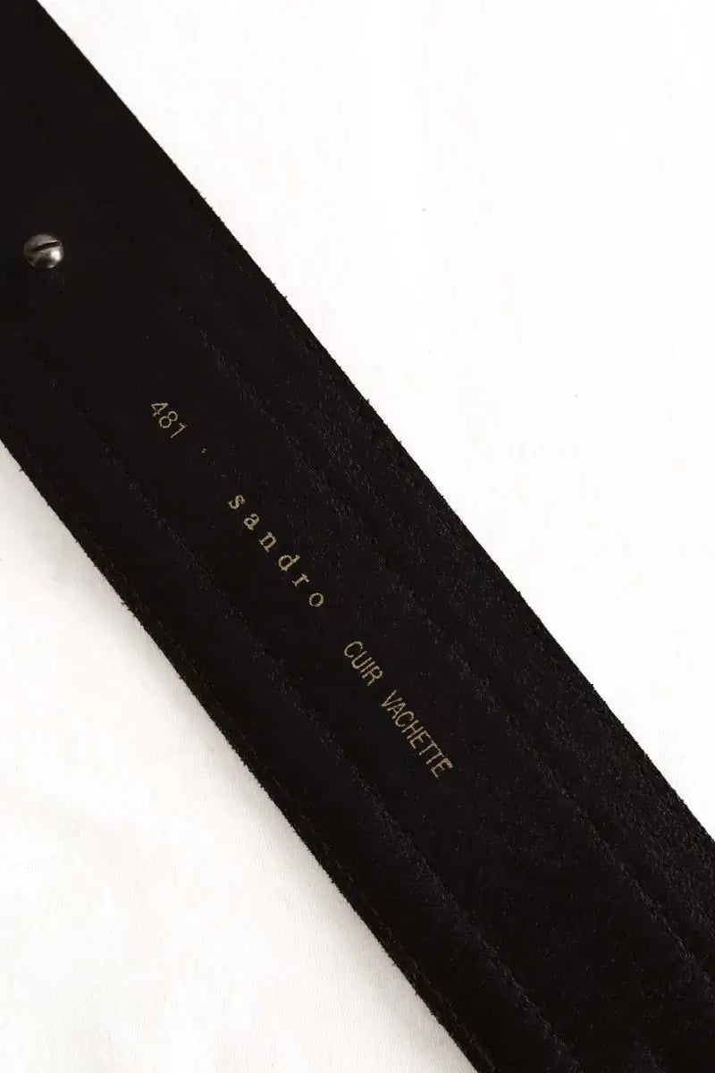 Ceinture Sandro Marron en Cuir