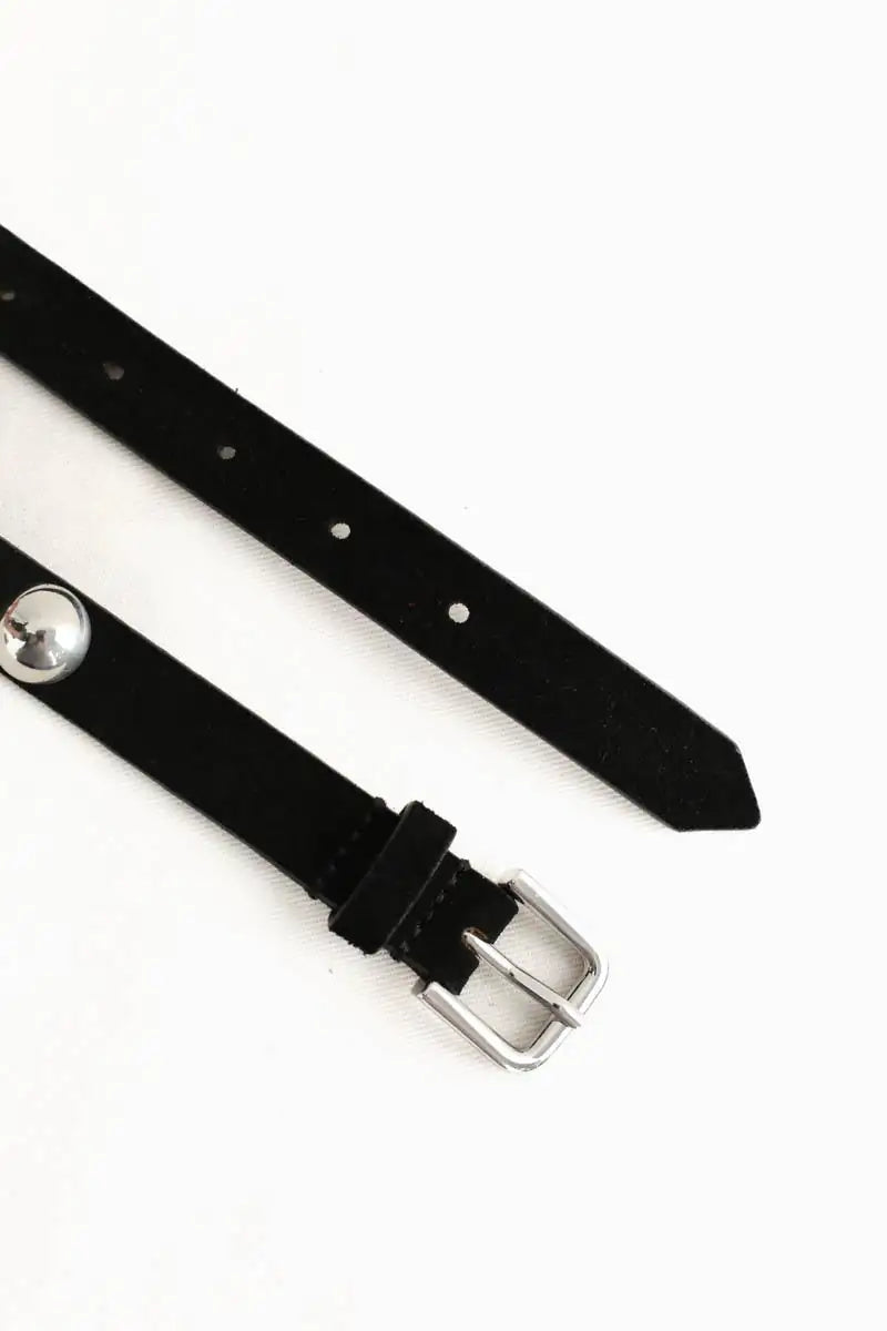 Ceinture Sandro Noir en Daim