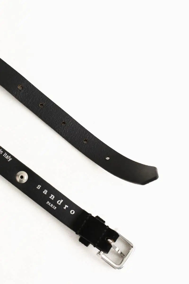 Ceinture Sandro Noir en Daim