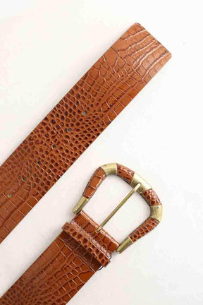 Ceinture Sézane Sophie Marron en Cuir