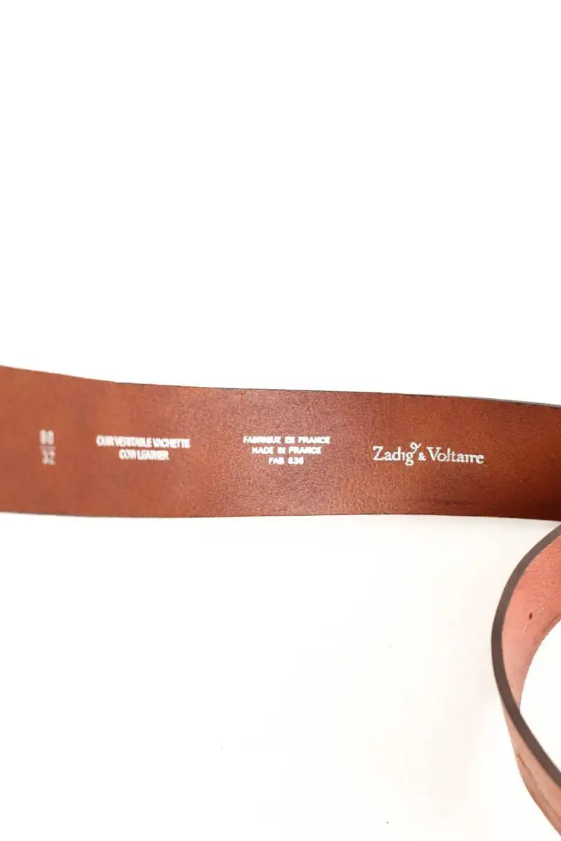 Ceinture Zadig & Voltaire Marron en Cuir