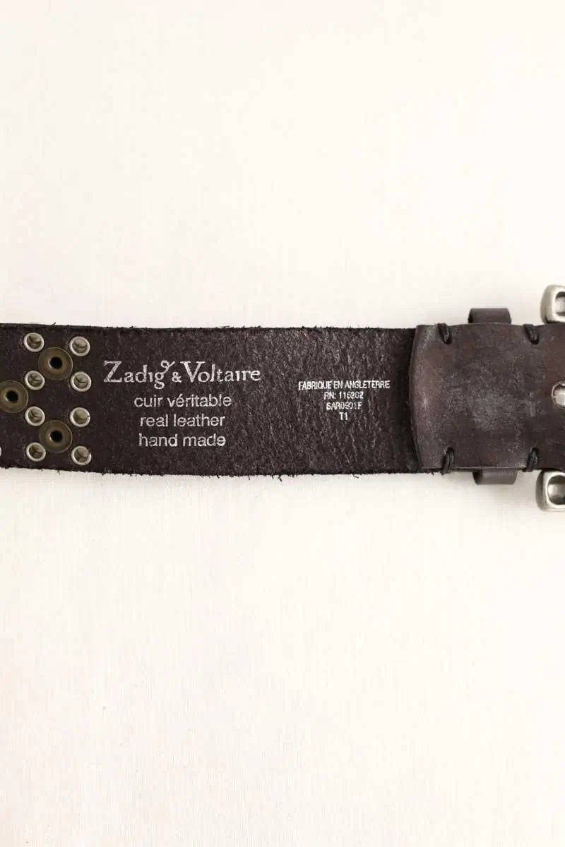 Ceinture Zadig & Voltaire Noir en Cuir