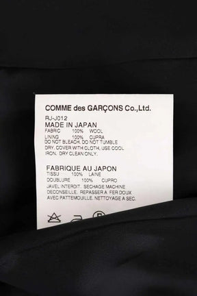 Blazer Comme Des Garçons Noir en Laine