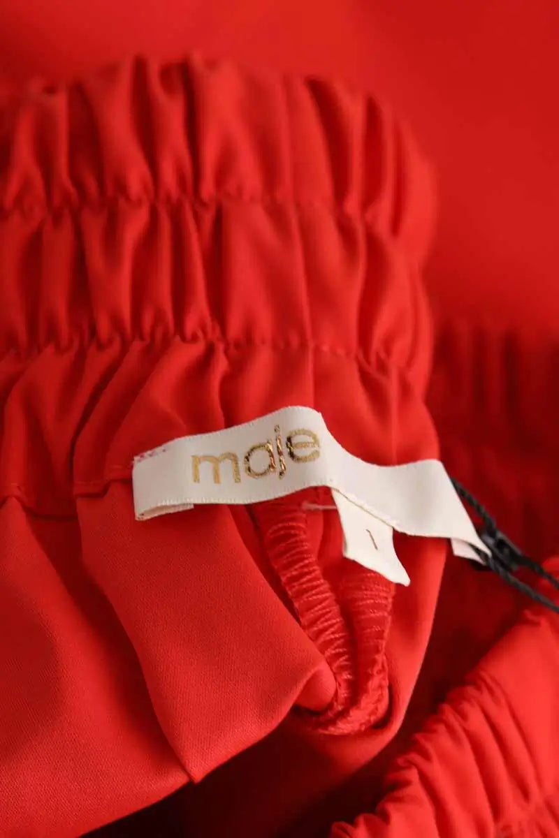 Mini short Maje Rouge en Synthétique