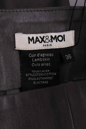 Jupe Max & Moi Gris en Cuir