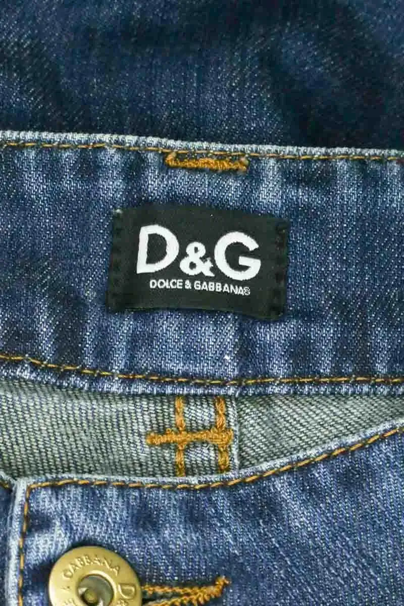 Jean droit Dolce & Gabbana Bleu en Coton