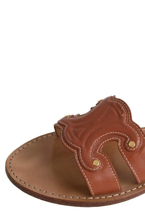 Mules Celine Marina Marron en Cuir