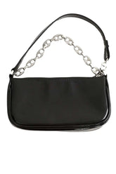 Mini sac By Far Noir en Cuir verni, taille  - Seconde Main