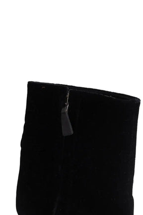 Boots Chanel Noir en Velours