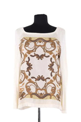 Pull Maje Ecru en Viscose, taille S - Seconde Main