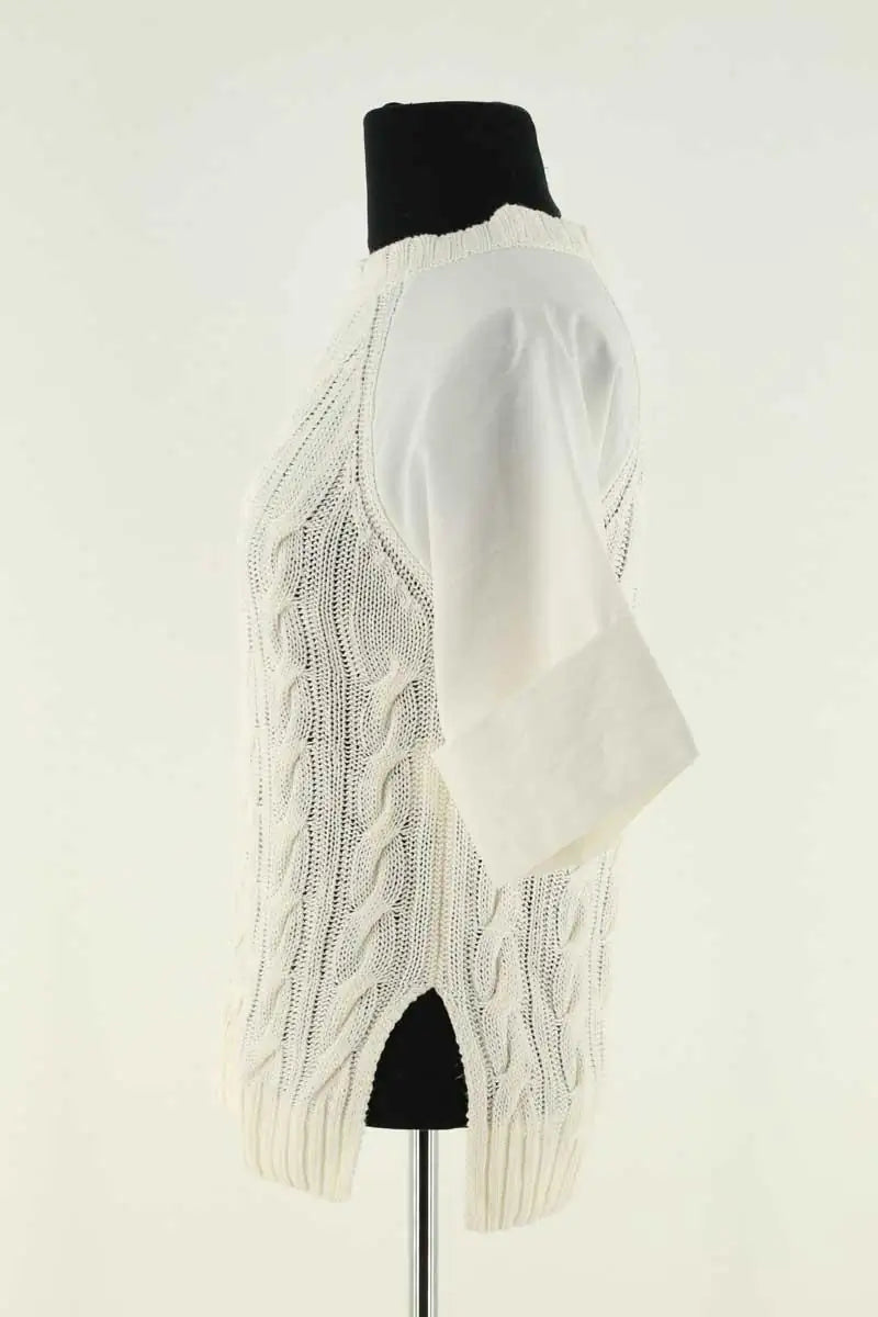 Pull Max Mara Blanc en Coton